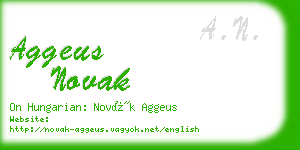 aggeus novak business card